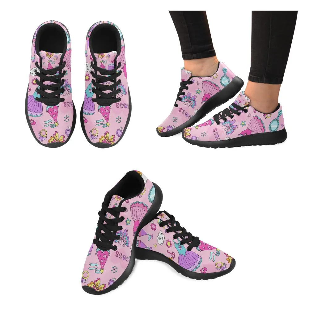 Zenzzle Princess Fairytale pattern Women's Running shoes Casual Lightweight Athletic Sneakers US size 6-15