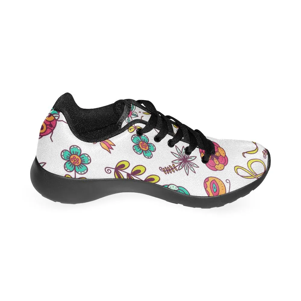 Zenzzle sprint flowers beetles butterflies print on Women's Running shoes Casual Lightweight Athletic Sneakers US size 6-15