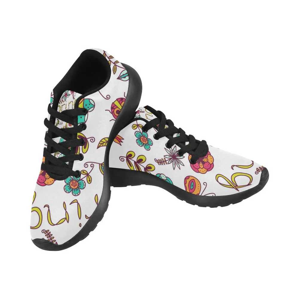 Zenzzle sprint flowers beetles butterflies print on Women's Running shoes Casual Lightweight Athletic Sneakers US size 6-15