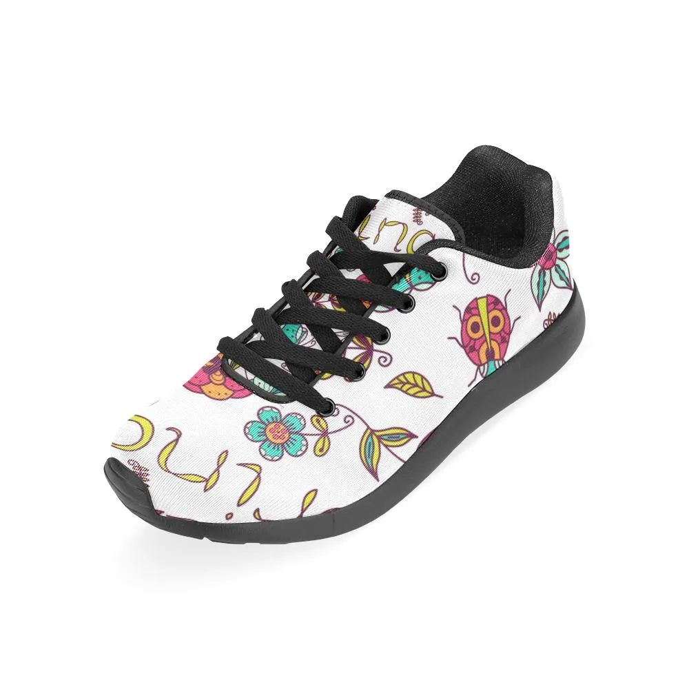 Zenzzle sprint flowers beetles butterflies print on Women's Running shoes Casual Lightweight Athletic Sneakers US size 6-15