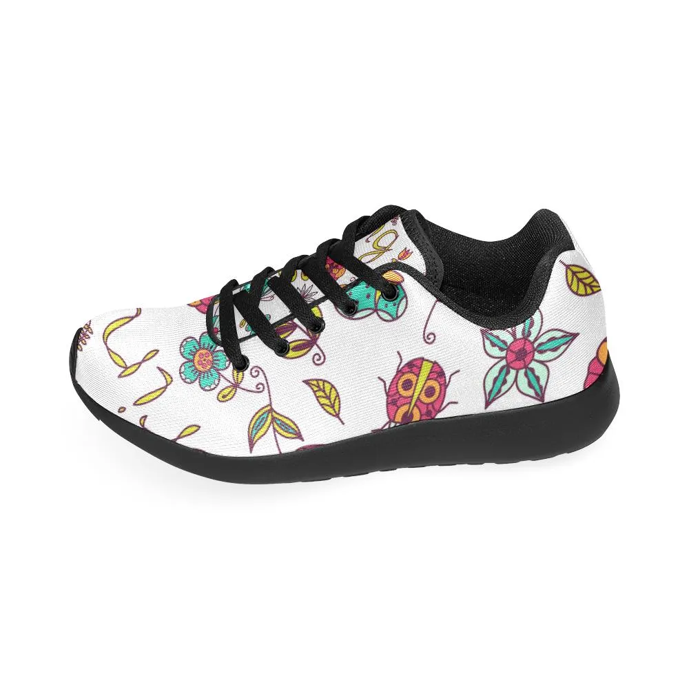 Zenzzle sprint flowers beetles butterflies print on Women's Running shoes Casual Lightweight Athletic Sneakers US size 6-15